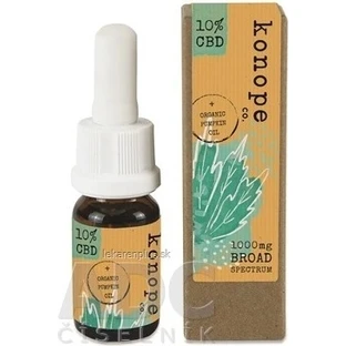 Конопля з 10% CBD в органічній гарбузовій олії - Широкий спектр 1000 г 1×10 мл, гарбузова олія