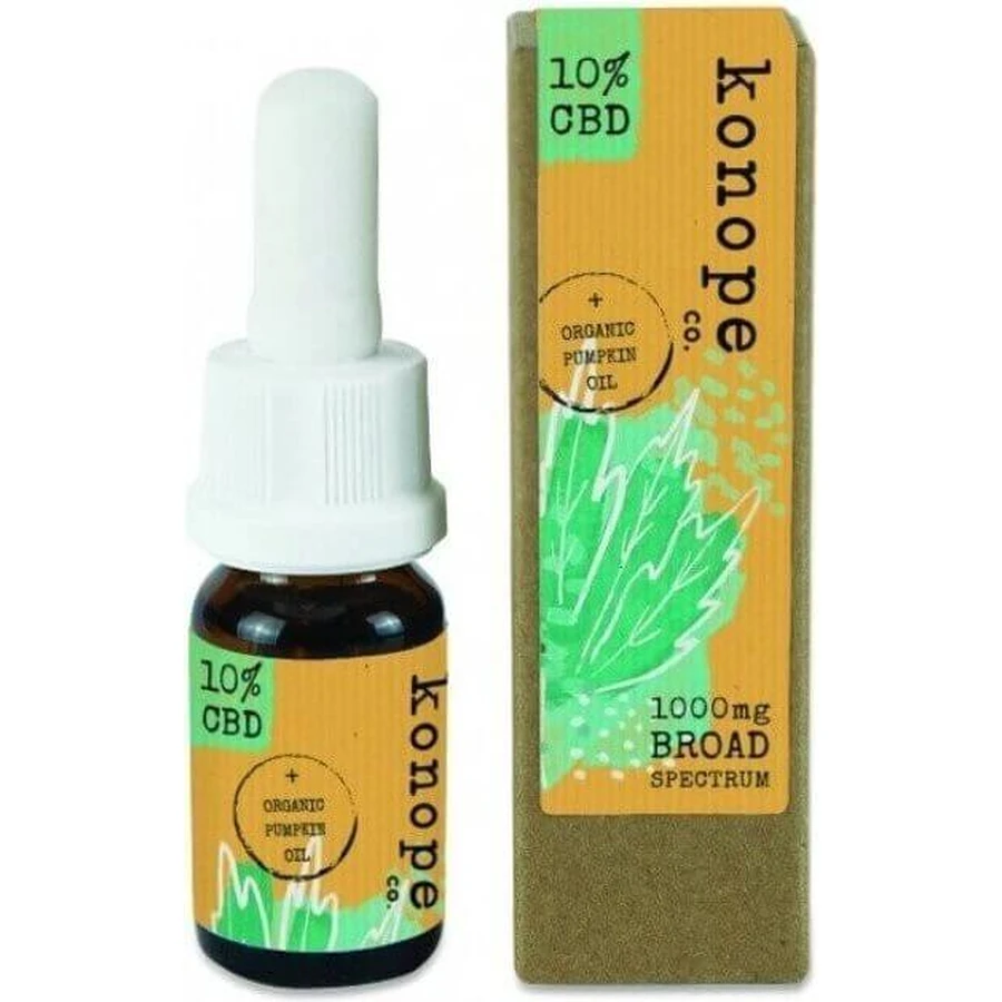 Конопля з 10% CBD в органічній гарбузовій олії - Широкий спектр 1000 г 1×10 мл, гарбузова олія: ціни та характеристики