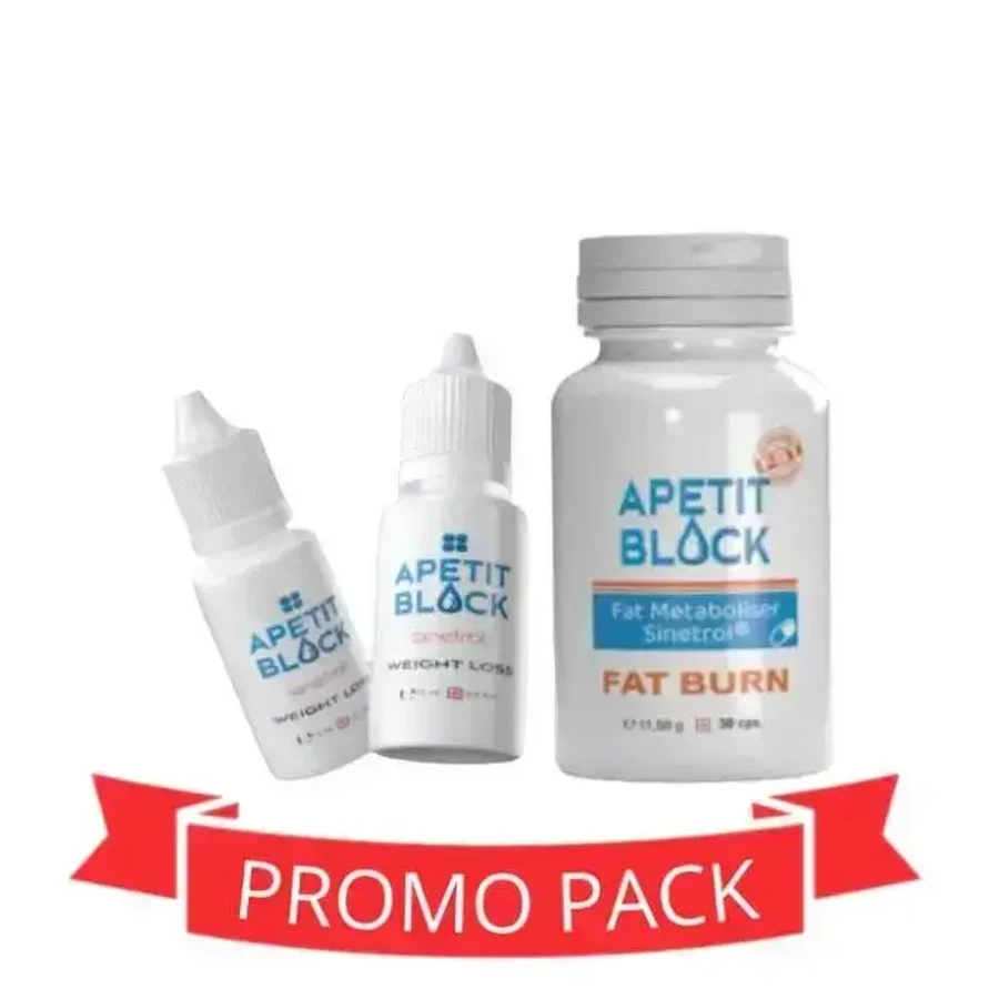 Набор Empire Expert Pharma Apetit Block Sinetrol: 30 капсул + 2 флакона по 15 мл: цены и характеристики