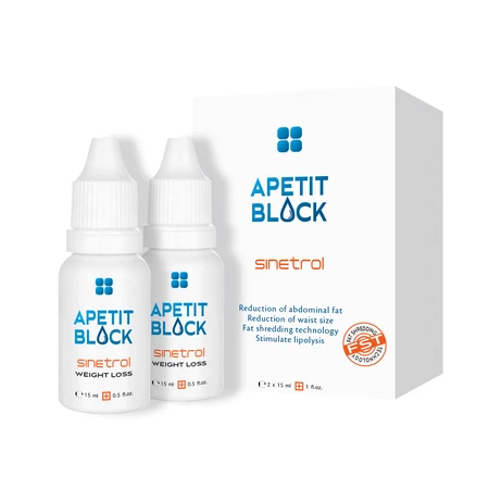 Набор Empire Expert Pharma Apetit Block Sinetrol: 30 капсул + 2 флакона по 15 мл: цены и характеристики
