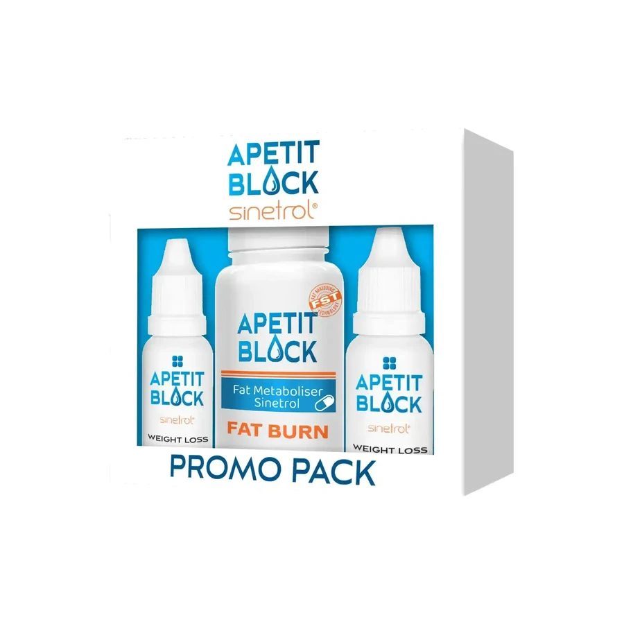 Набор Empire Expert Pharma Apetit Block Sinetrol: 30 капсул + 2 флакона по 15 мл: цены и характеристики