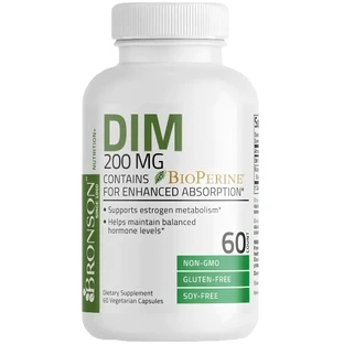 DIM с биоперином, 60 капсул, Bronson Laboratories