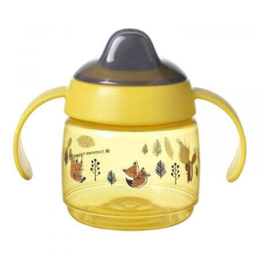 Чашка-непроливайка з захистом і кришкою, + 4 місяці, жовта, Tommee Tippee: ціни та характеристики
