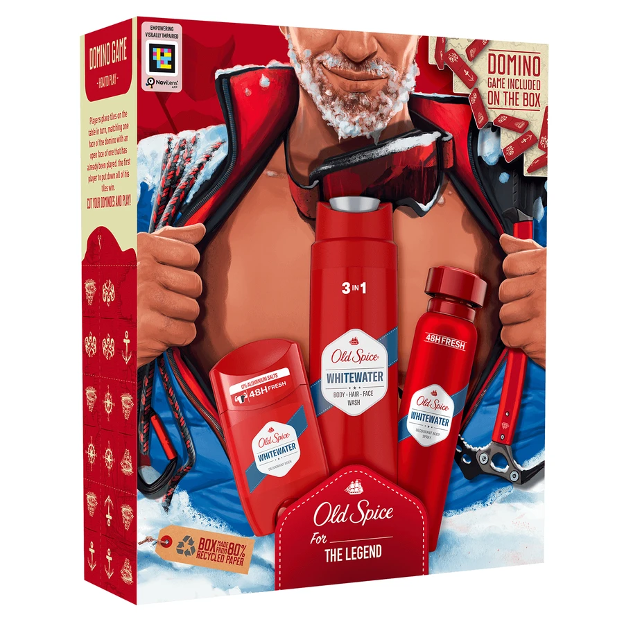 Набор Old Spice Alpinist, дезодорант, спрей, Whitewater, 150 мл + дезодорант, стик, Whitewater, 50 мл + эл. душ, Whitewater, 250 мл: цены и характеристики