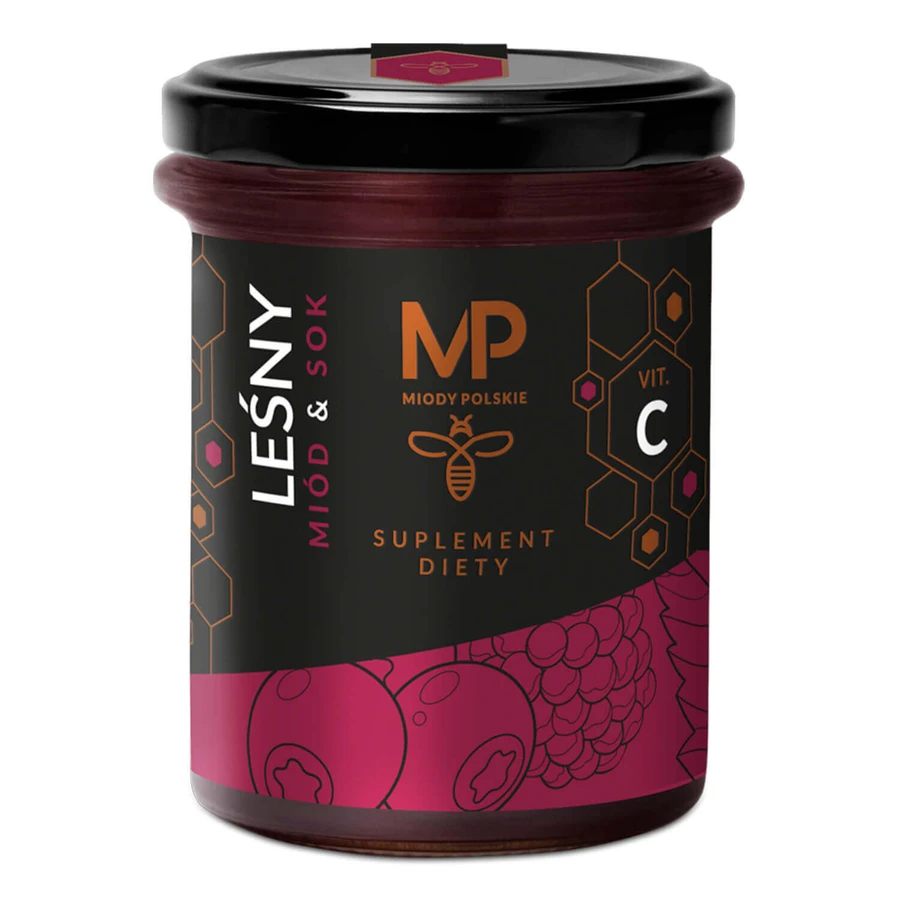 Miody Polskie Miód & Sok Leny + Vit. C, 250 г: ціни та характеристики