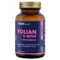 Pureo Health Фолат 5-MTHF + витамин C, 60 капсул