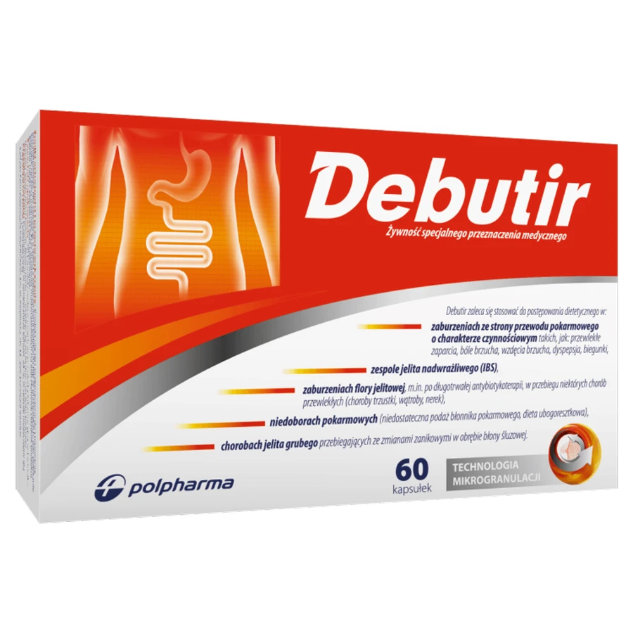 Дебутір Polpharma Debutir, 60 капсул: ціни та характеристики