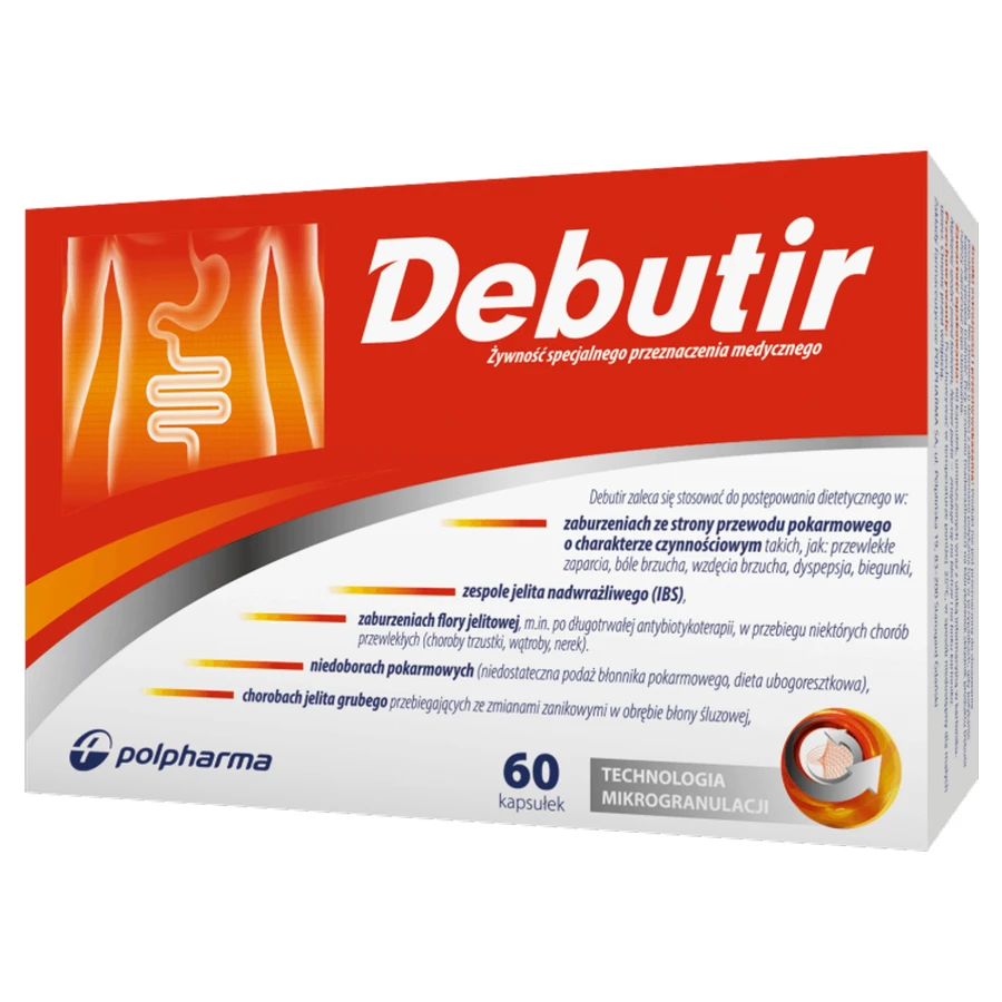 Дебутір Polpharma Debutir, 60 капсул: ціни та характеристики