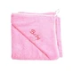 Дитячий рушник з капюшоном, 75x75 см, рожевий, Fic Baby