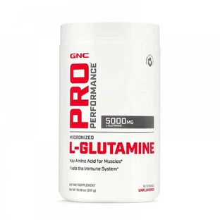 Gnc Pro Performance Micronised L-глютамин 5000 мг, мікронізований L-глютамин без смаку, 300 г