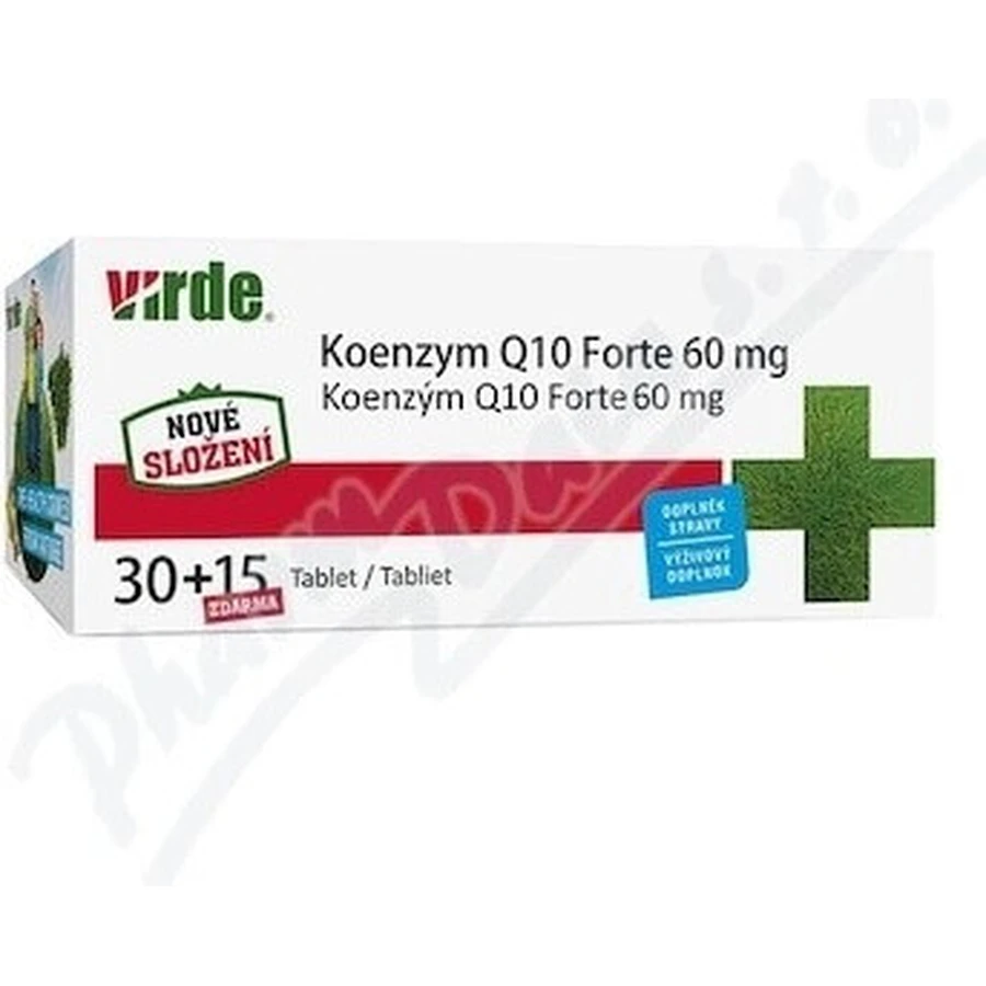 VIRDE KOENZYM Q10 Forte 60 мг 1×45 табл, коензим: ціни та характеристики