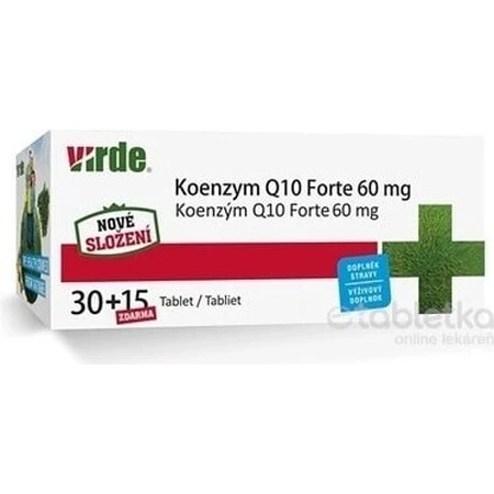 VIRDE KOENZYM Q10 Forte 60 мг 1×45 табл, коензим: ціни та характеристики