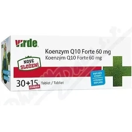 VIRDE KOENZYM Q10 Forte 60 мг 1×45 табл, коензим: ціни та характеристики