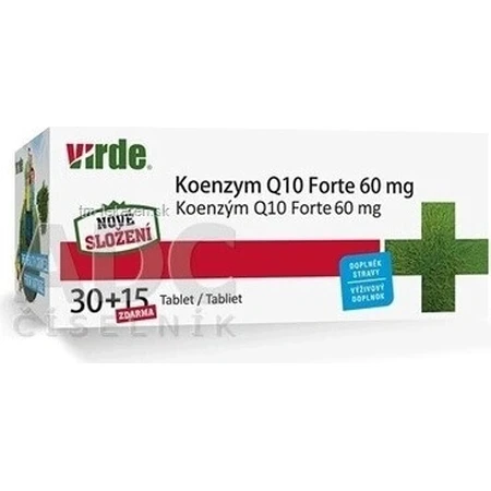 VIRDE KOENZYM Q10 Forte 60 мг 1×45 табл, коензим: ціни та характеристики