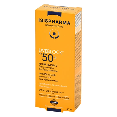 IsisPharma Uveblock, флюїд захисний прозорий, SPF 50+, 40 мл: ціни та характеристики