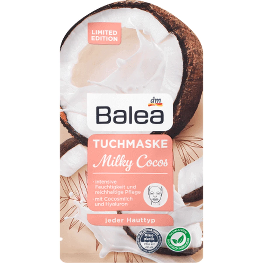 Balea Masc type erveel Молочна кокосова маска для обличчя, 1 шт: ціни та характеристики