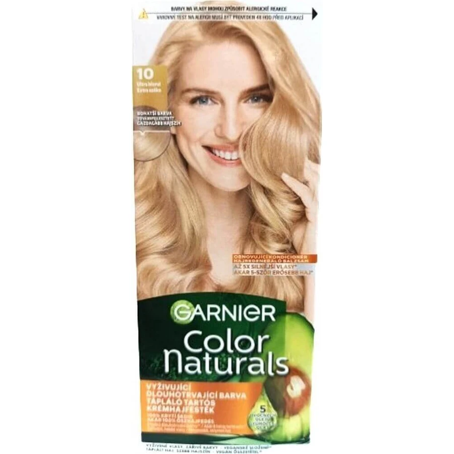 Фарба для перманентного фарбування волосся Garnier Color Naturals 10 Ультра-русявий 1×1 шт, колір волосся: ціни та характеристики
