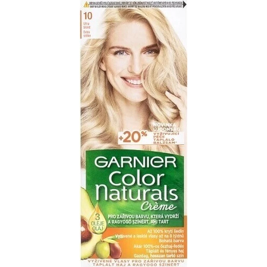 Фарба для перманентного фарбування волосся Garnier Color Naturals 10 Ультра-русявий 1×1 шт, колір волосся: ціни та характеристики
