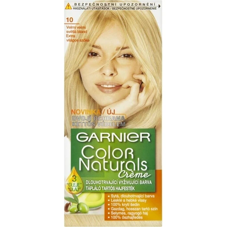 Фарба для перманентного фарбування волосся Garnier Color Naturals 10 Ультра-русявий 1×1 шт, колір волосся: ціни та характеристики