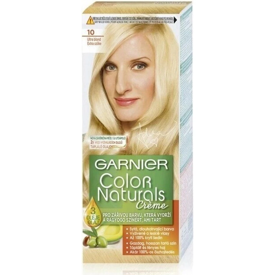 Фарба для перманентного фарбування волосся Garnier Color Naturals 10 Ультра-русявий 1×1 шт, колір волосся: ціни та характеристики