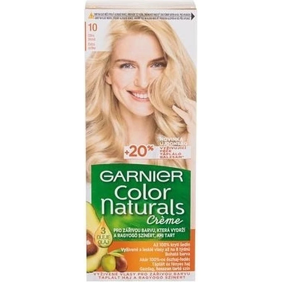 Фарба для перманентного фарбування волосся Garnier Color Naturals 10 Ультра-русявий 1×1 шт, колір волосся: ціни та характеристики