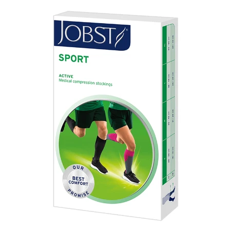 Jobst Sport, спортивні компресійні гольфи, 20-30 мм рт.ст., розмір L, сірий/графітовий: ціни та характеристики