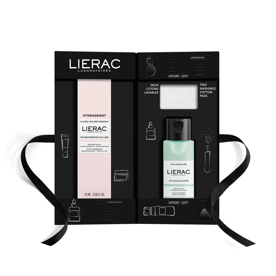 Набор Lierac Hydragenist, крем для век, 15 мл + мицеллярная вода, 50 мл + косметические патчи, 2 штуки в подарок: цены и характеристики