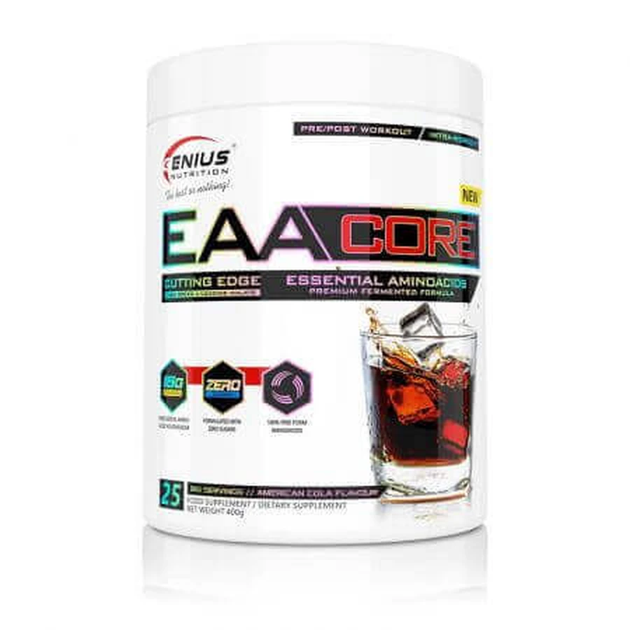 Незамінні амінокислоти EAACore Cola, 400 г, Genius Nutrition: ціни та характеристики