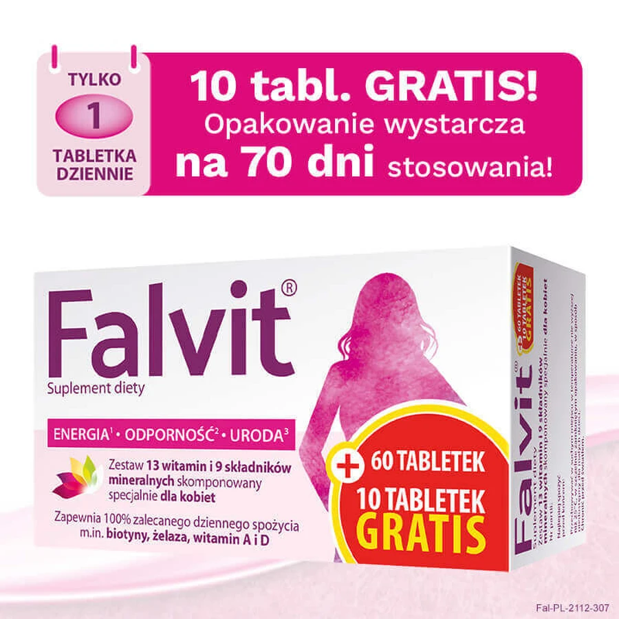 Фалвіт Jelfa Falvit, 70 таблеток: ціни та характеристики