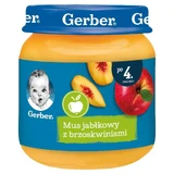 Gerber десерт, яблучно-персиковий мус, після 4 місяців, 125 г