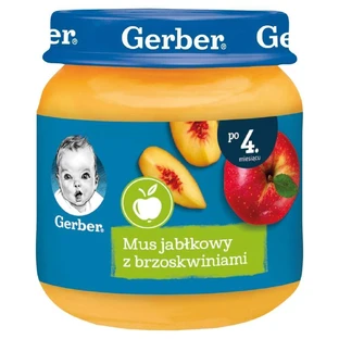 Десерт Gerber, мусс из яблок и персиков, после 4 месяцев, 125 г