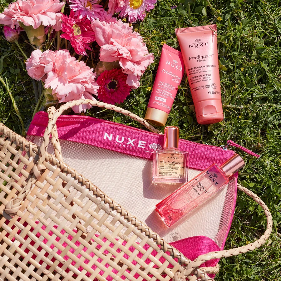 Набор Nuxe Prodig Floral с косметичкой, эл. душ, 30 мл + масло, 10 мл + духи, 15 мл + крем, 15 мл: цены и характеристики