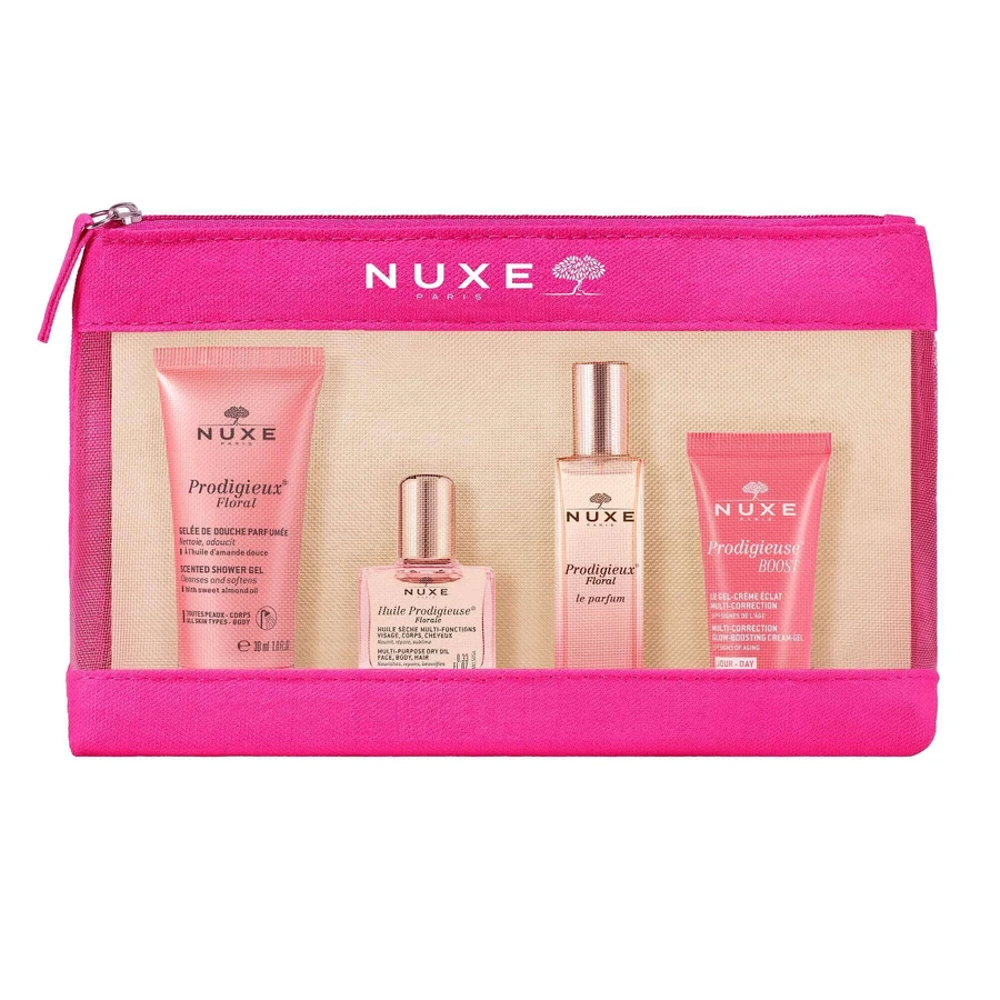 Набор Nuxe Prodig Floral с косметичкой, эл. душ, 30 мл + масло, 10 мл + духи, 15 мл + крем, 15 мл: цены и характеристики