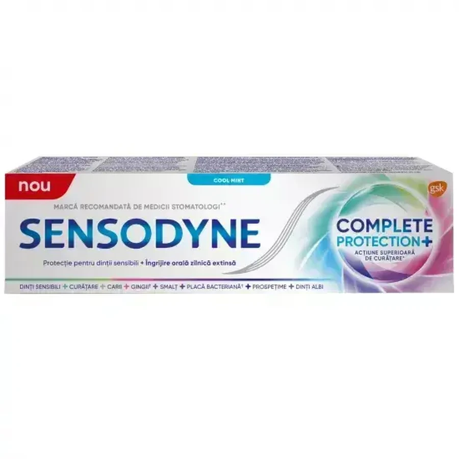 Зубна паста "Повний захист+", прохолодна м'ята, 75 мл, Sensodyne: ціни та характеристики