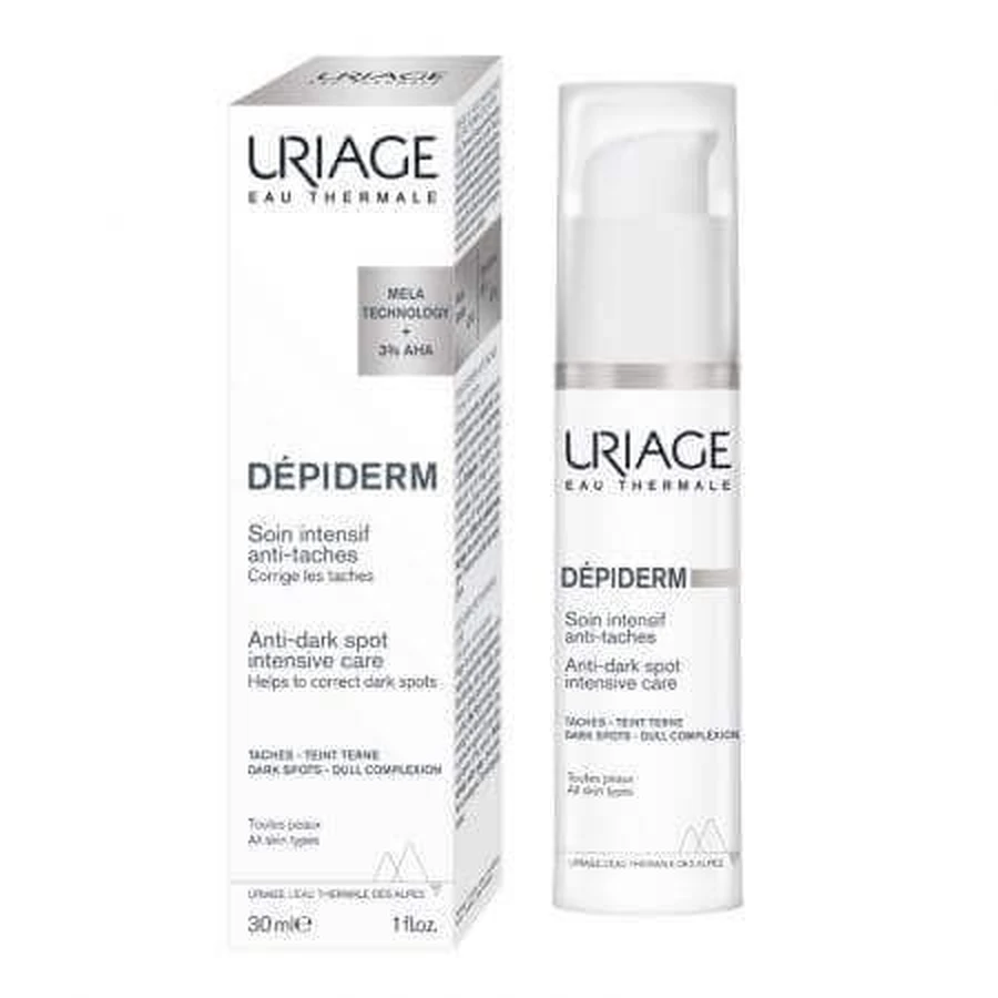 Интенсивное средство против пигментных пятен Depiderm, 30 мл, Uriage: цены и характеристики