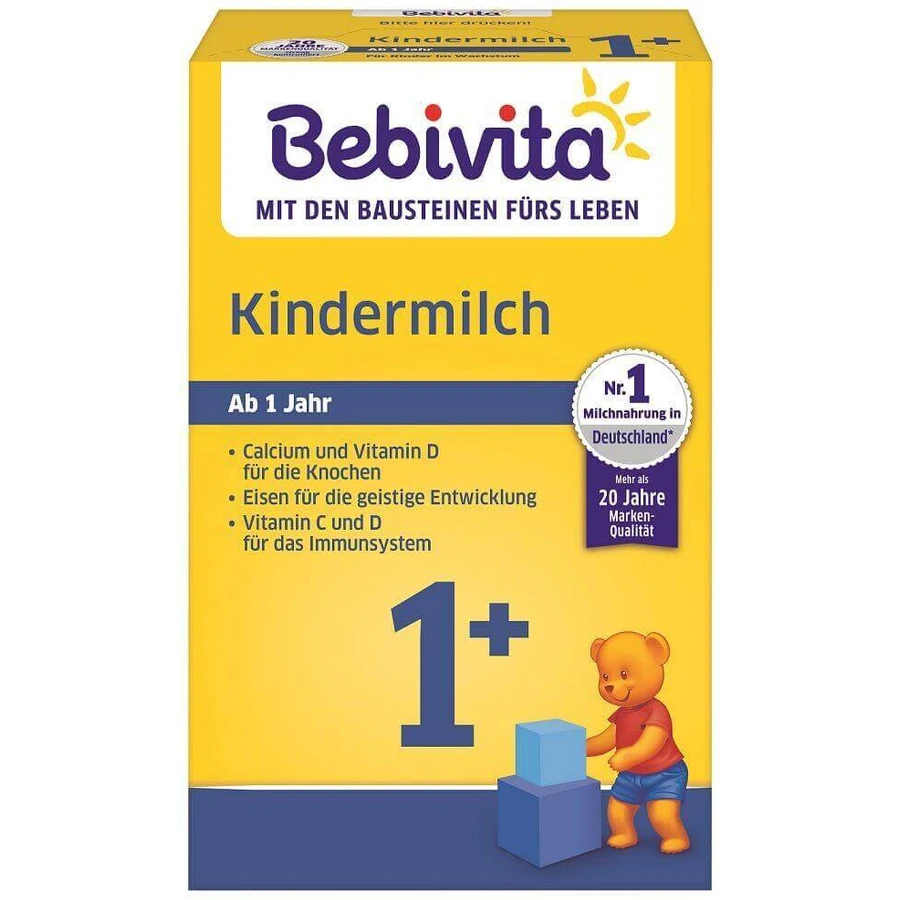Bebivita Молочный напиток Junior 1+ из Великобритании. 12 месяцев 500 г: цены и характеристики