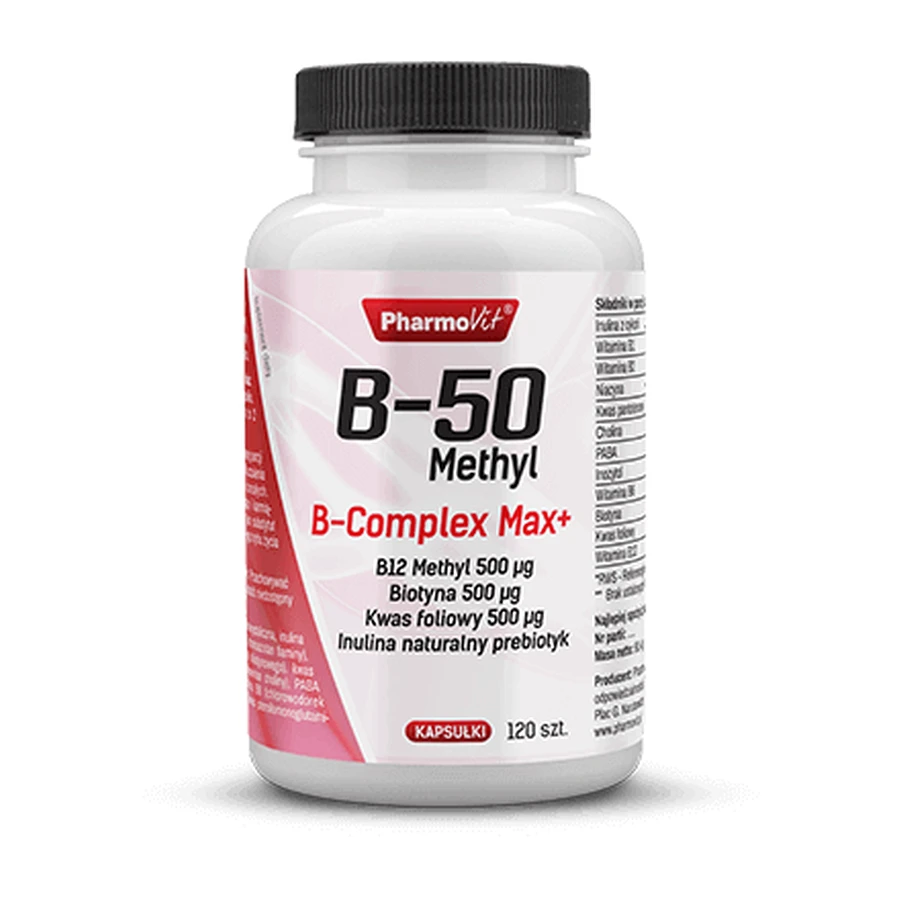 B-50 Метил В-комплекс Макс+ 120 капсул Pharmovit Classic: ціни та характеристики