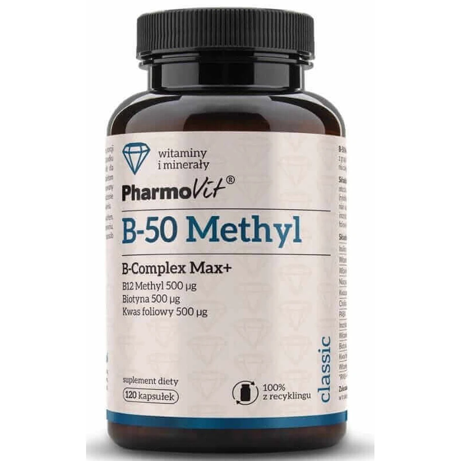 B-50 Метил В-комплекс Макс+ 120 капсул Pharmovit Classic: ціни та характеристики