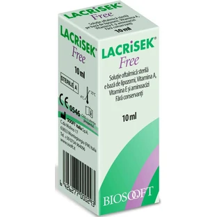 Краплі для очей Лакрисек Фрі Biosooft Lacrisek Free зволожуючі, 10 мл