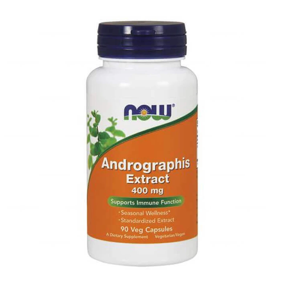 Now Foods Екстракт андрографісу 400 мг, чорноплідна горобина, 90 вегетаріанських капсул: ціни та характеристики