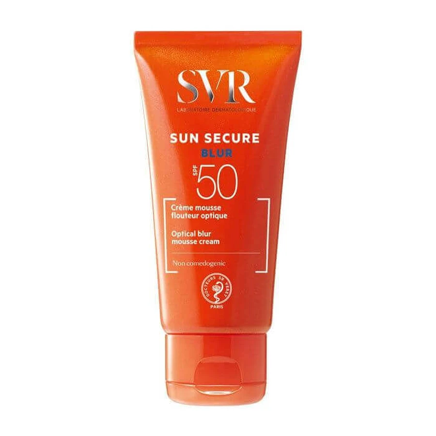 Крем-пінка для обличчя SVR Sun Secure Blur SPF 50 з оптичним ефектом, 50 мл: ціни та характеристики