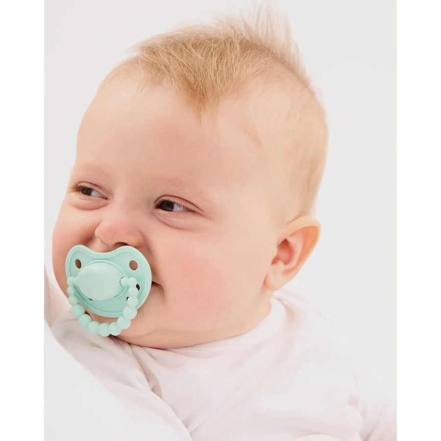 Luu Kids, соска-пустушка, позиціонуюча, силіконова, яскрава м'ята, 0-3 місяці, 1 шт.: ціни та характеристики