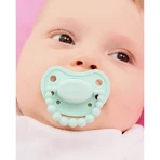 Luu Kids, соска-пустушка, позиціонуюча, силіконова, яскрава м'ята, 0-3 місяці, 1 шт.: ціни та характеристики