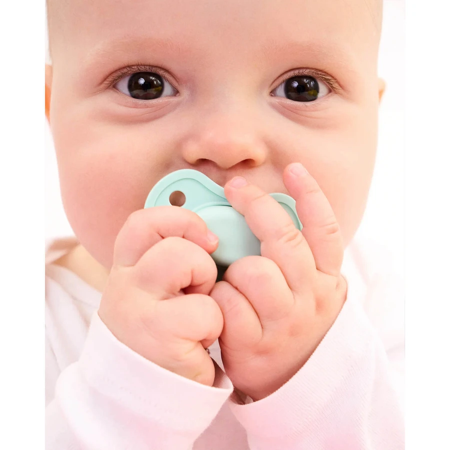 Luu Kids, соска-пустушка, позиціонуюча, силіконова, яскрава м'ята, 0-3 місяці, 1 шт.: ціни та характеристики
