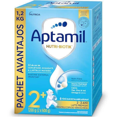 Сухая молочная смесь Aptamil Junior 2+, 1200 гр, 24-36 месяцев, Nutricia: цены и характеристики