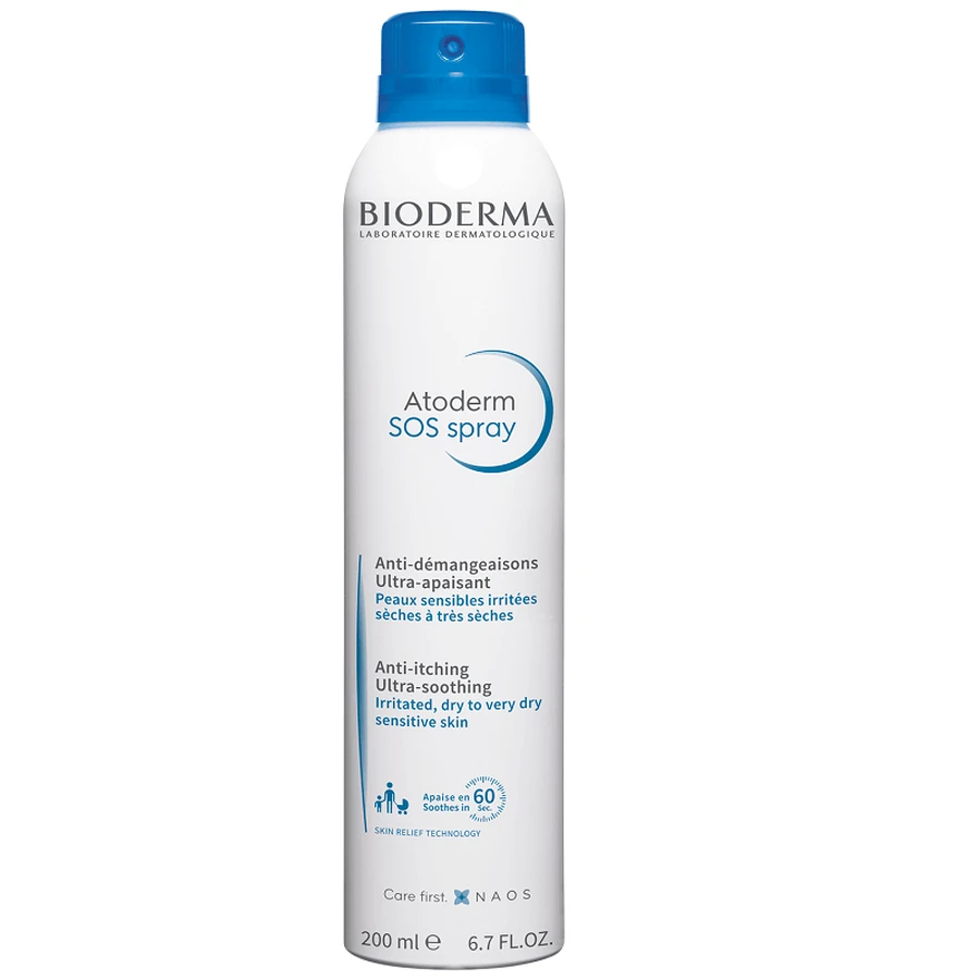 Atoderm SOS Спрей против зуда с мгновенным успокаивающим эффектом, 200 мл, Bioderma: цены и характеристики