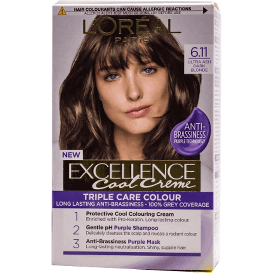 Loreal Paris EXCELLENCE CREME Перманентная краска для волос с аммиаком 6.11, 1 шт.: цены и характеристики