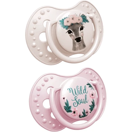 LOVI Силіконова пустушка Dynamic WILD SOUL, для дівчаток 0 - 3 місяці, 2 шт.: ціни та характеристики