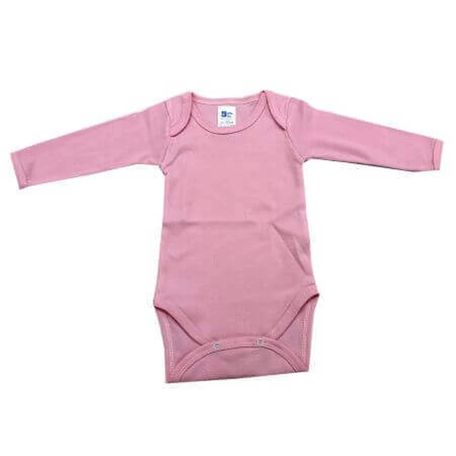 Хлопковый боди с длинными рукавами Rib, 6-12 месяцев, розовый, Baltic Bebe: цены и характеристики