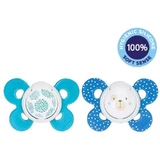 Chicco Physio Comfort силиконовая пустышка для мальчика Dots/Macko 6-16м 2 шт